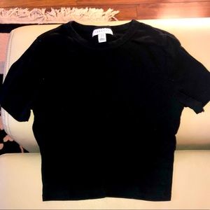 Top Shop black T-shirt crop top US size 4